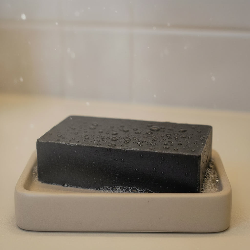 Jabón Natural en Barra de Carbón Activado y Cobre - Cuidado Suave para Bebés y Adultos | Hola Cosmética