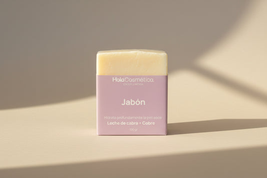 Jabón Natural en Barra de Leche de Cabra y Cobre - Cuidado Suave para Bebés y Adultos | Hola Cosmética