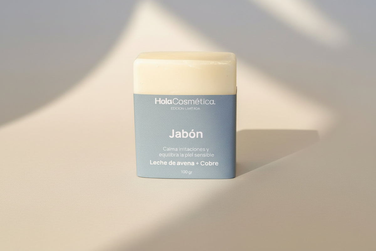 Jabón de avena y cobre para piel sensible | Limpieza suave y efecto calmante (bebés y adultos)