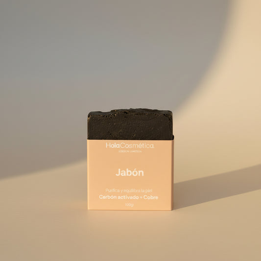 Jabón Natural en Barra de Carbón Activado y Cobre - Cuidado Suave para Bebés y Adultos | Hola Cosmética